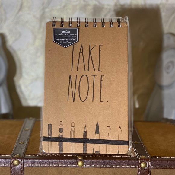 Rae Dunn "TAKE NOTE" Top Spiral Notebook